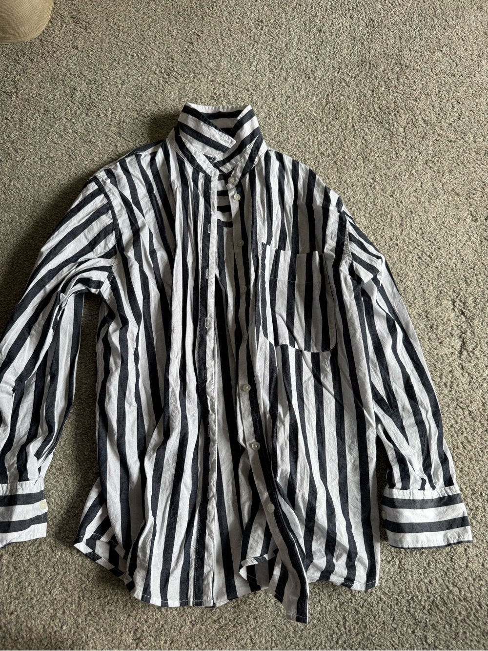 a new day Blue & White Striped Button-Down Shirt